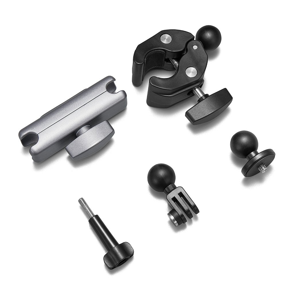 Bike Motorcycle Camera Clamp Mount Handlebar 360 Ball Joint Tube Roll Bar Holder Clip for GoPro Insta360 DJI Action Osmo Pocket