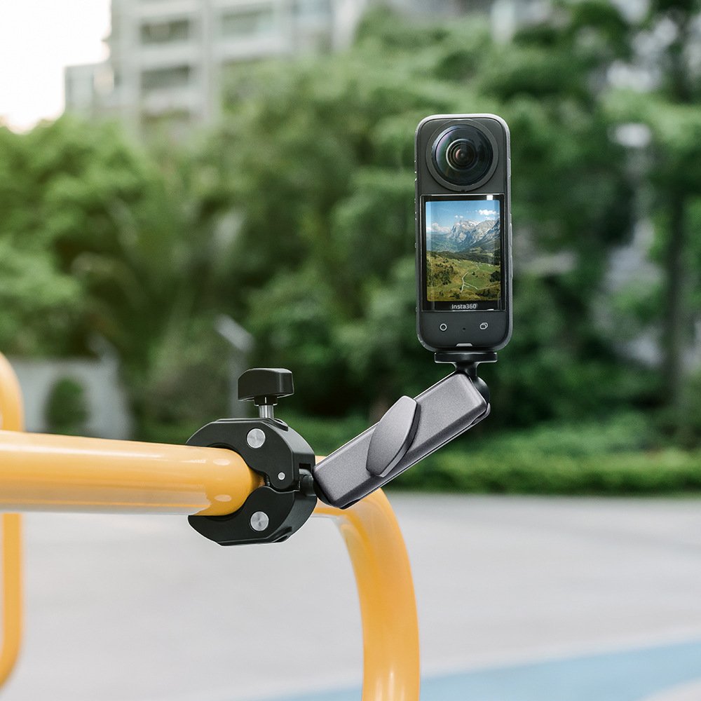 Bike Motorcycle Camera Clamp Mount Handlebar 360 Ball Joint Tube Roll Bar Holder Clip for GoPro Insta360 DJI Action Osmo Pocket