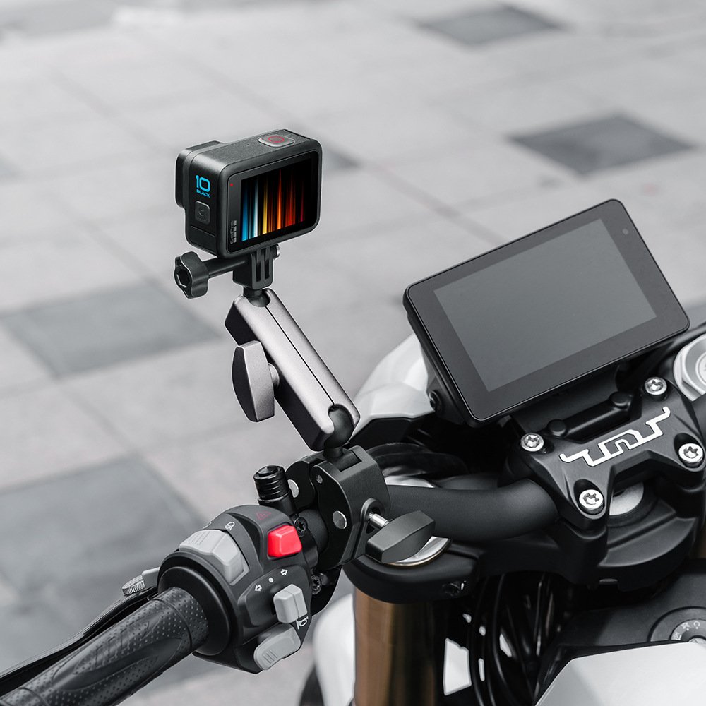 Bike Motorcycle Camera Clamp Mount Handlebar 360 Ball Joint Tube Roll Bar Holder Clip for GoPro Insta360 DJI Action Osmo Pocket