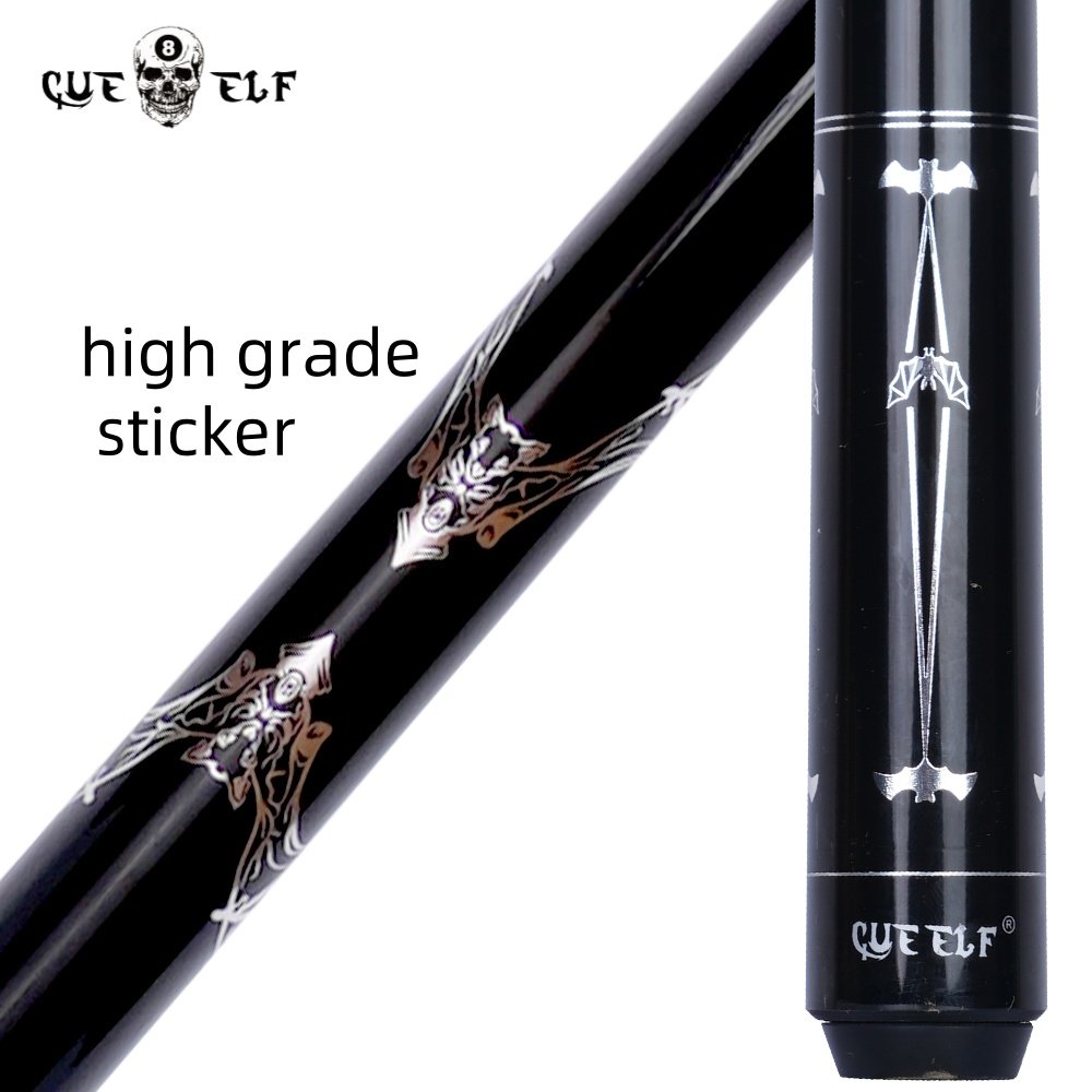 CUEELF Professional Billiard Cue High Grade Carbon Fiber Pool Cue 12.5mm Tip Size 58 Inches High Grade Sticker