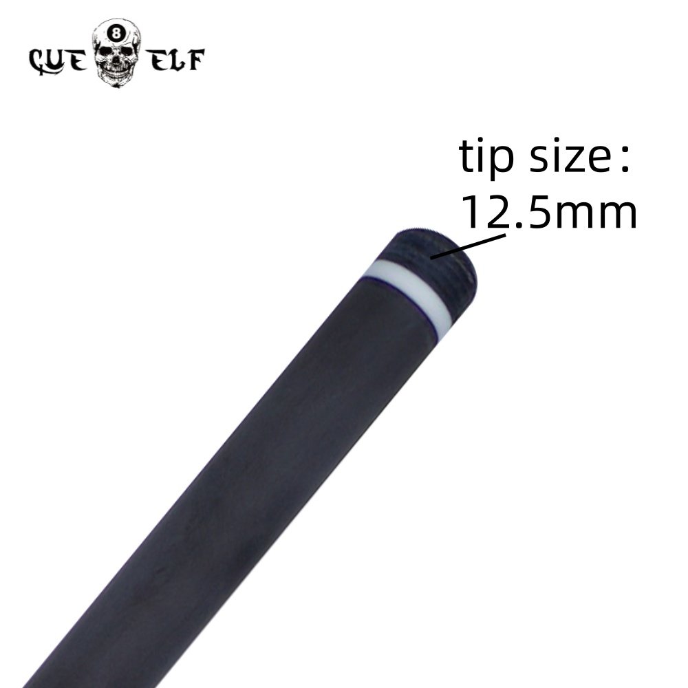 CUEELF Professional Billiard Cue High Grade Carbon Fiber Pool Cue 12.5mm Tip Size 58 Inches High Grade Sticker