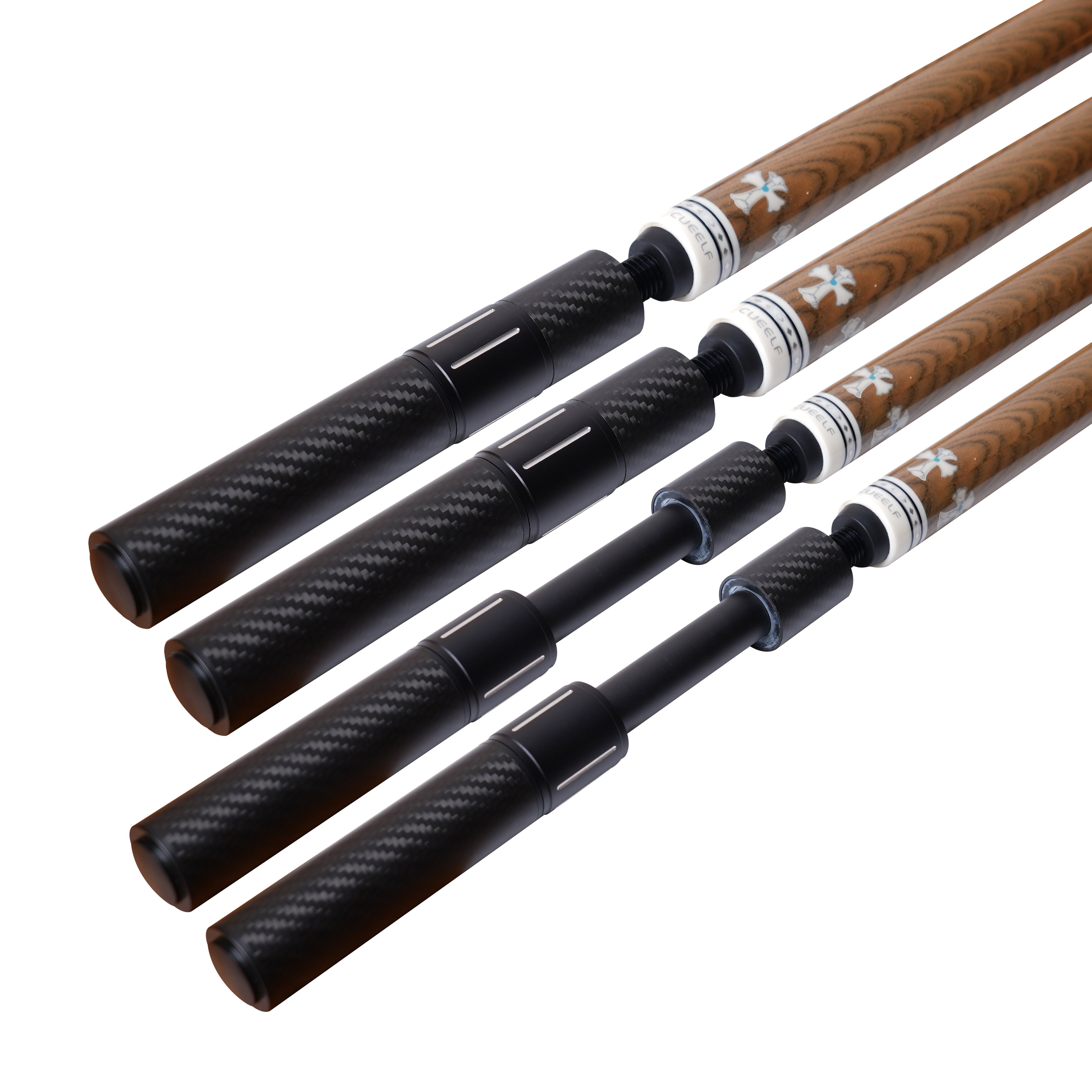 Cueelf Adjustable Extension Length Advanced for Pool Cues Stick Carbon Fiber Extension High Grade Quality