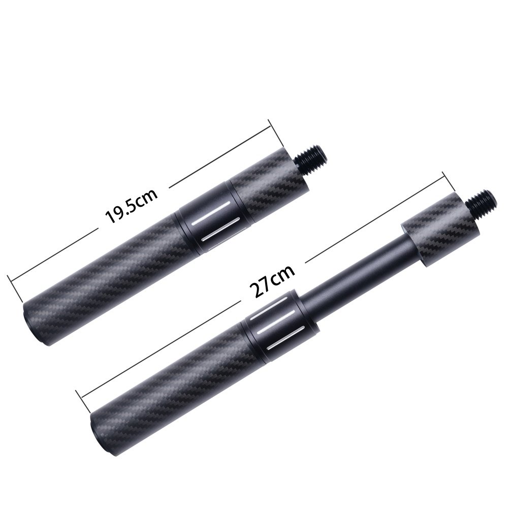 Cueelf Adjustable Extension Length Advanced for Pool Cues Stick Carbon Fiber Extension High Grade Quality