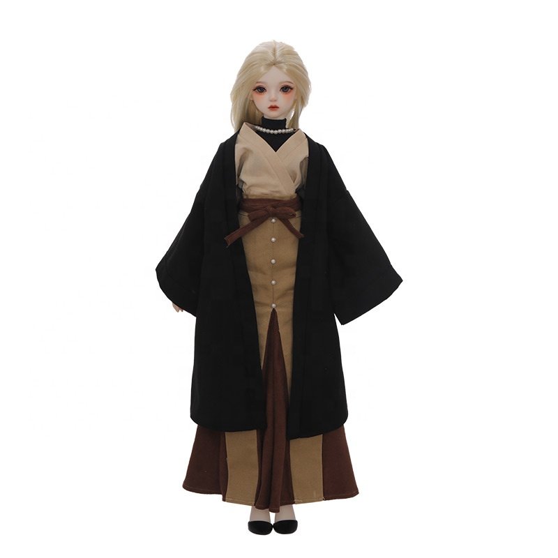 Autumn Style Shuga Fairy Celi 1/4 BJD Dolls Fashion Ball Jointed Doll for Lady, Elegant Coffee Color Toys for Girls
