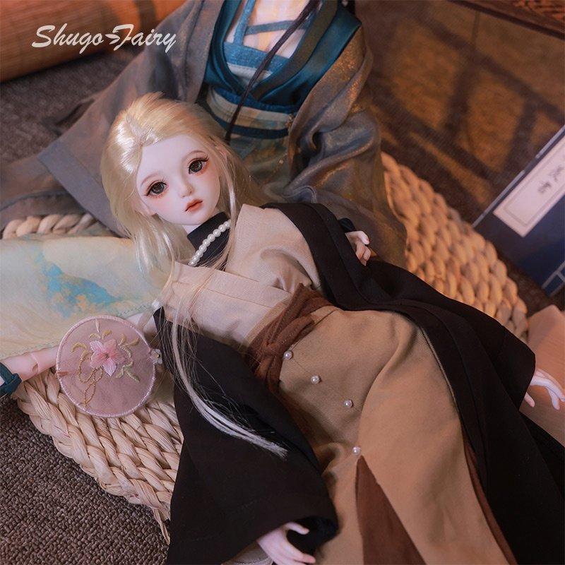 Autumn Style Shuga Fairy Celi 1/4 BJD Dolls Fashion Ball Jointed Doll for Lady, Elegant Coffee Color Toys for Girls
