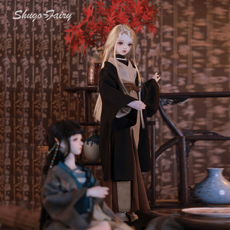 Autumn Style Shuga Fairy Celi 1/4 BJD Dolls Fashion Ball Jointed Doll for Lady, Elegant Coffee Color Toys for Girls