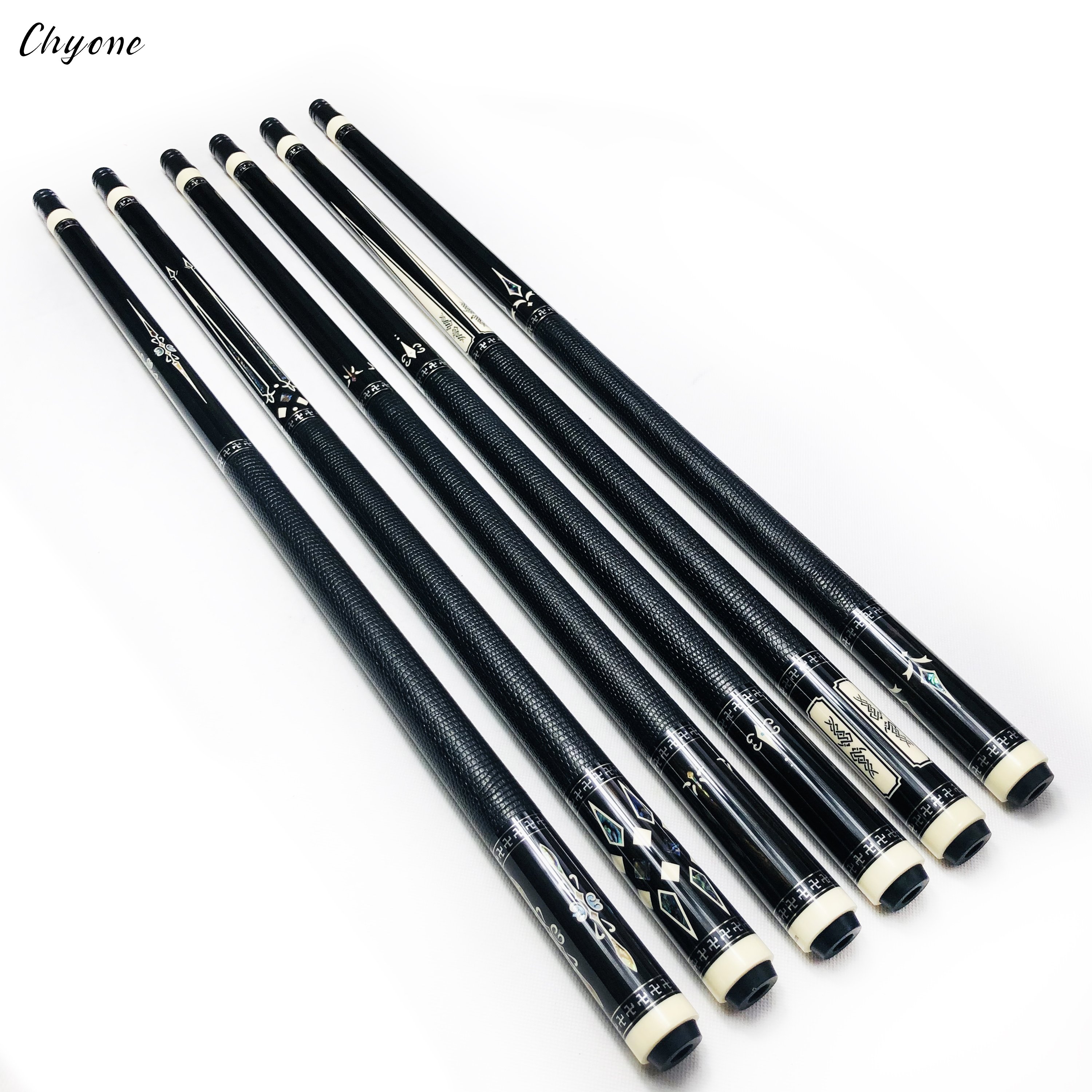 Pool Cue Chyone Custom Abalone Shell Inlay Radial Joint with Laminated Maple Shaft Carom Cue Handspliced Billiard Cues