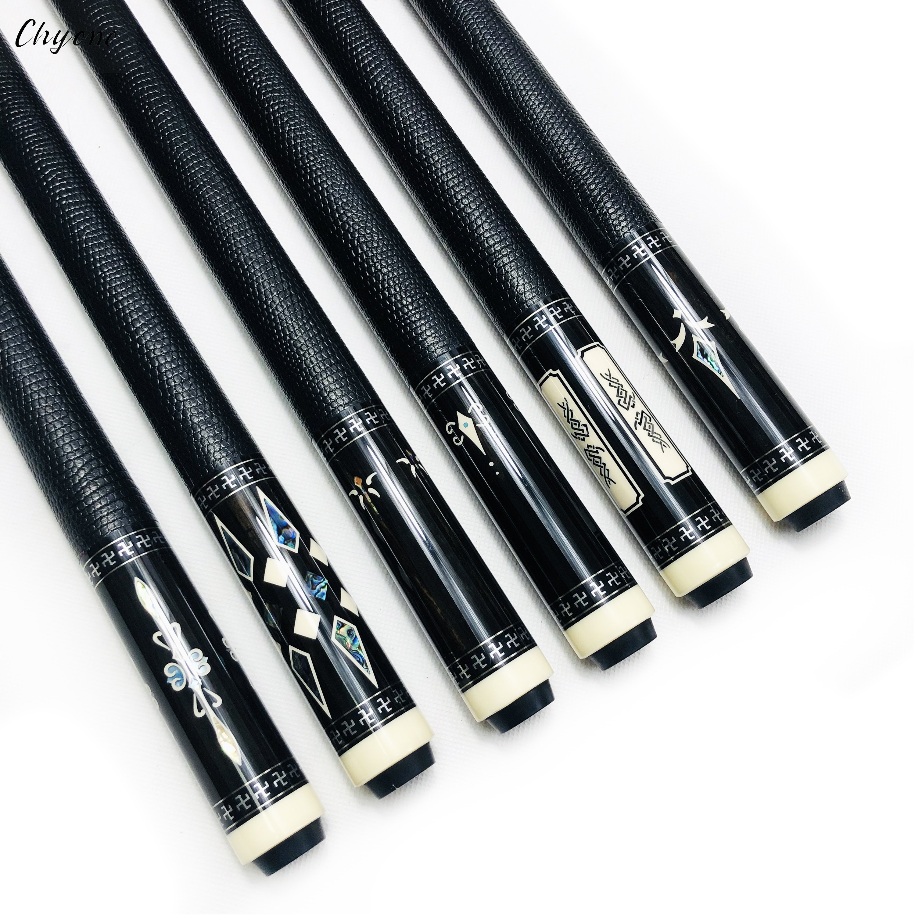 Pool Cue Chyone Custom Abalone Shell Inlay Radial Joint with Laminated Maple Shaft Carom Cue Handspliced Billiard Cues