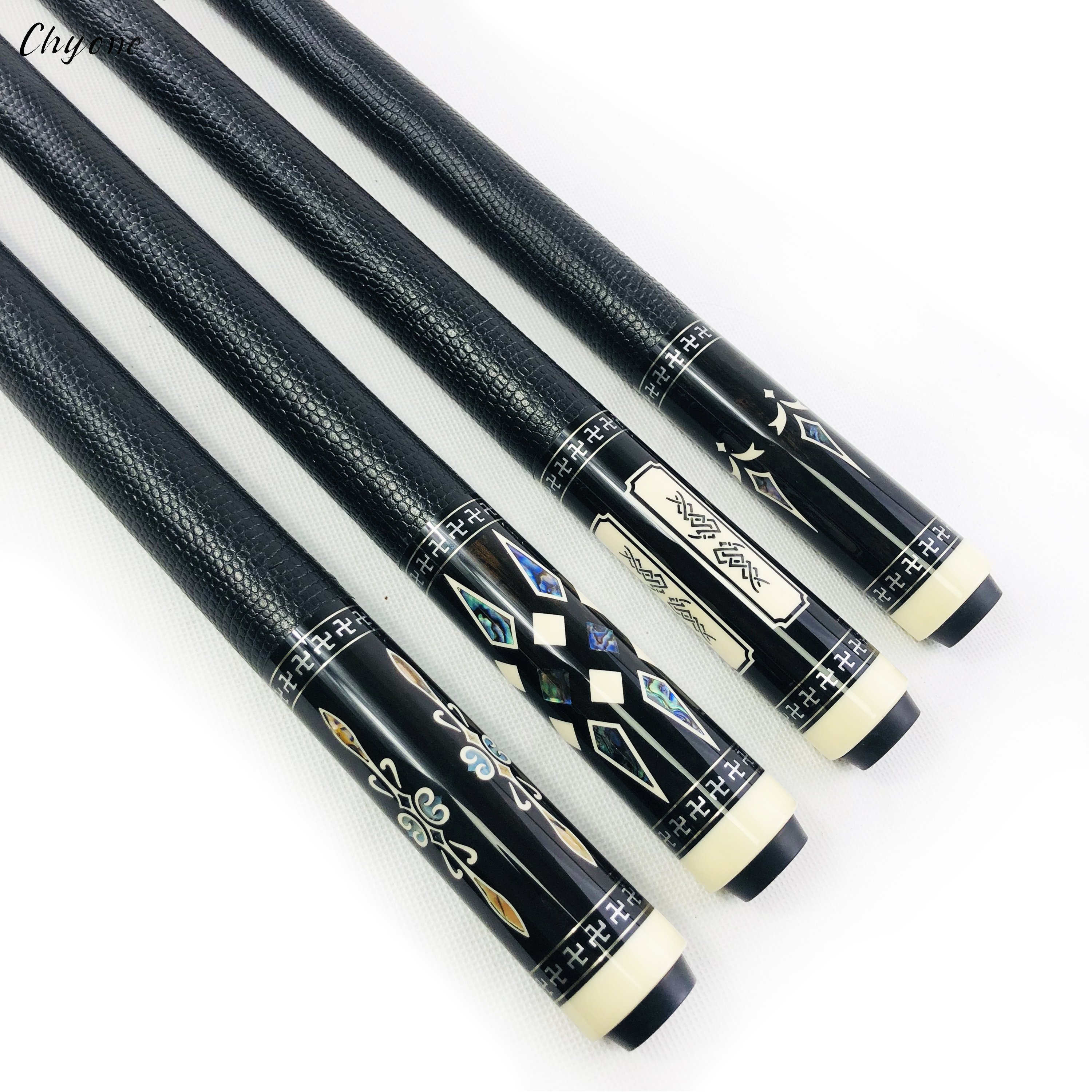 Pool Cue Chyone Custom Abalone Shell Inlay Radial Joint with Laminated Maple Shaft Carom Cue Handspliced Billiard Cues