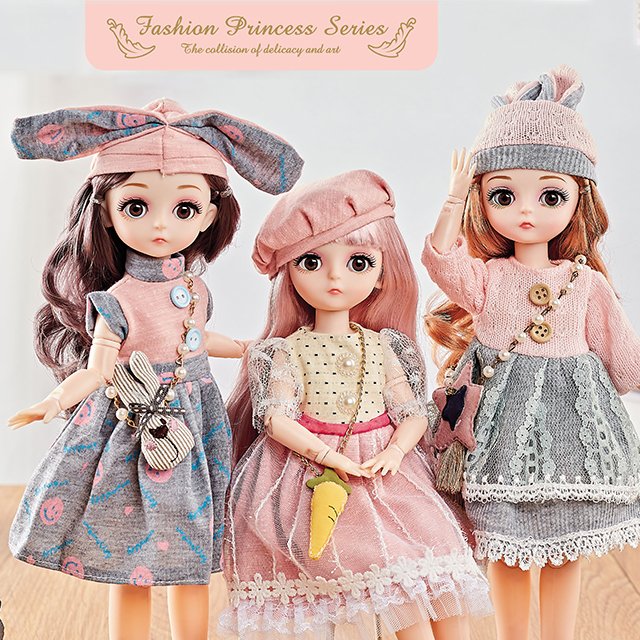 12inch Newest 31cm 20 Ball Movable Jointed Dolls Girls Gift Beautiful Clothes Fashion Doll Toys