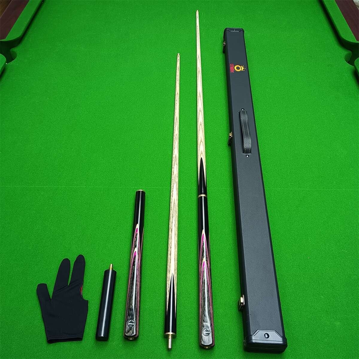Snooker Shared Cue 10MM Tip Quick Release Pink 3/4 Jointed Ash Wood Billiards Cue for Female