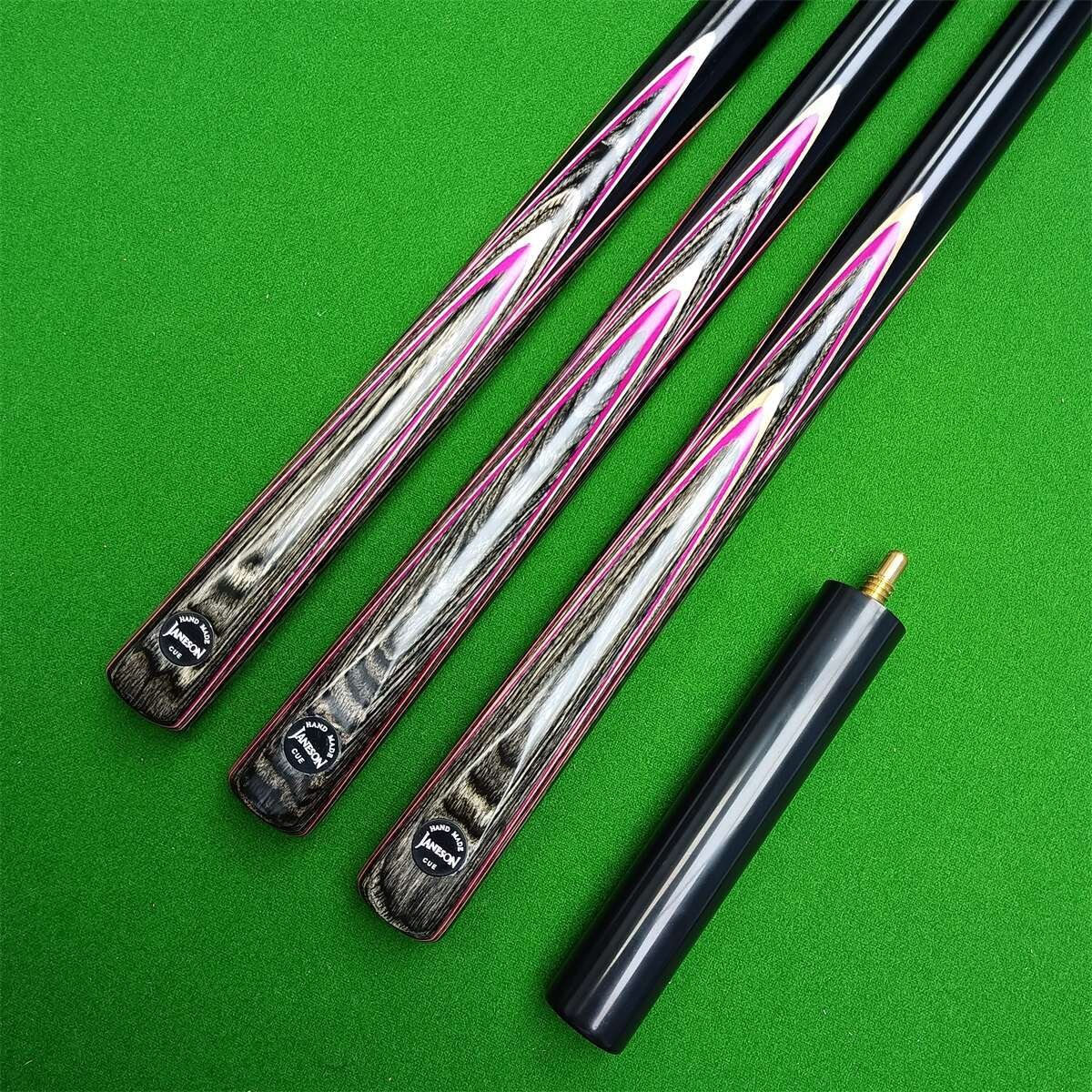 Snooker Shared Cue 10MM Tip Quick Release Pink 3/4 Jointed Ash Wood Billiards Cue for Female