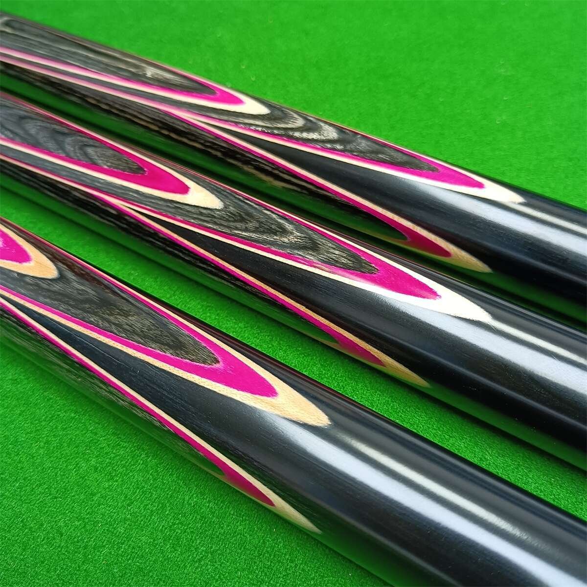 Snooker Shared Cue 10MM Tip Quick Release Pink 3/4 Jointed Ash Wood Billiards Cue for Female