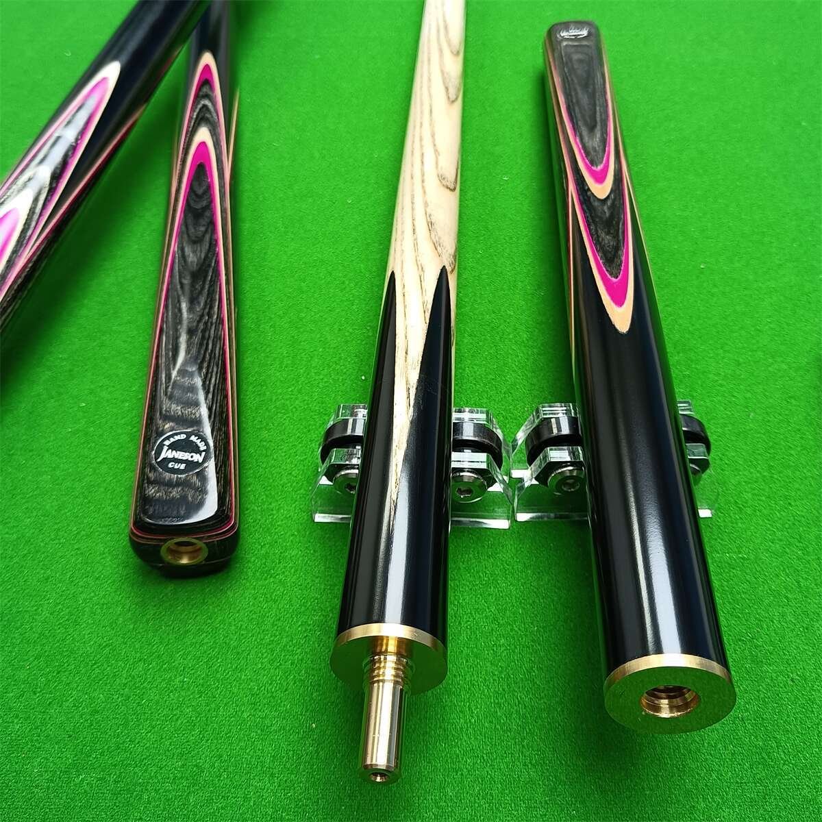 Snooker Shared Cue 10MM Tip Quick Release Pink 3/4 Jointed Ash Wood Billiards Cue for Female