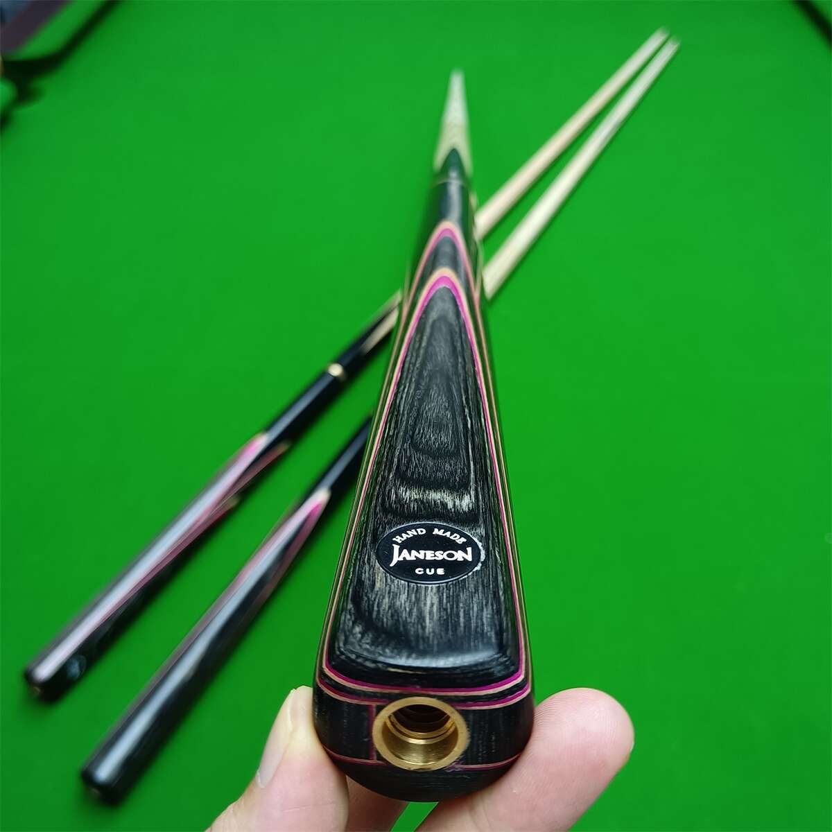 Snooker Shared Cue 10MM Tip Quick Release Pink 3/4 Jointed Ash Wood Billiards Cue for Female