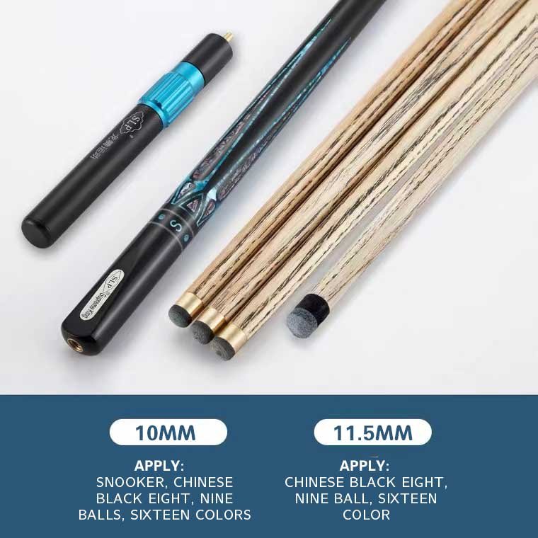 SLP Billiard Cue Snooker Stick Handmade Abalone Shell Inlay 3/4 Jointed with Extender and Leather Cue Bag10mm 11.5mm