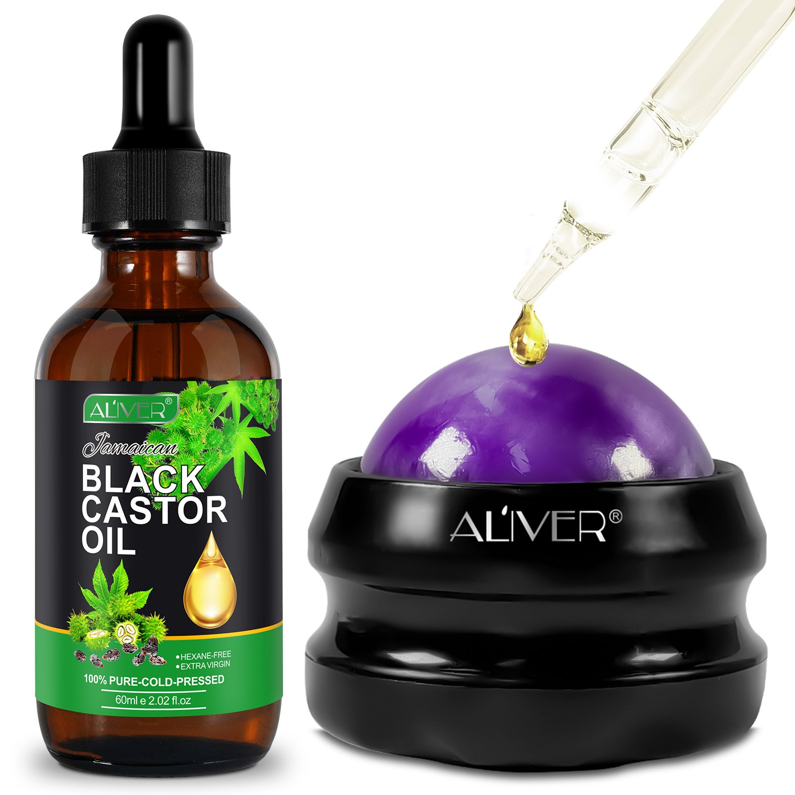 ALIVER Massage Roller Ball for Sore Muscles Shoulders Arms Neck Back Feet Body Deep Tissue Joint Pain Stress Relief
