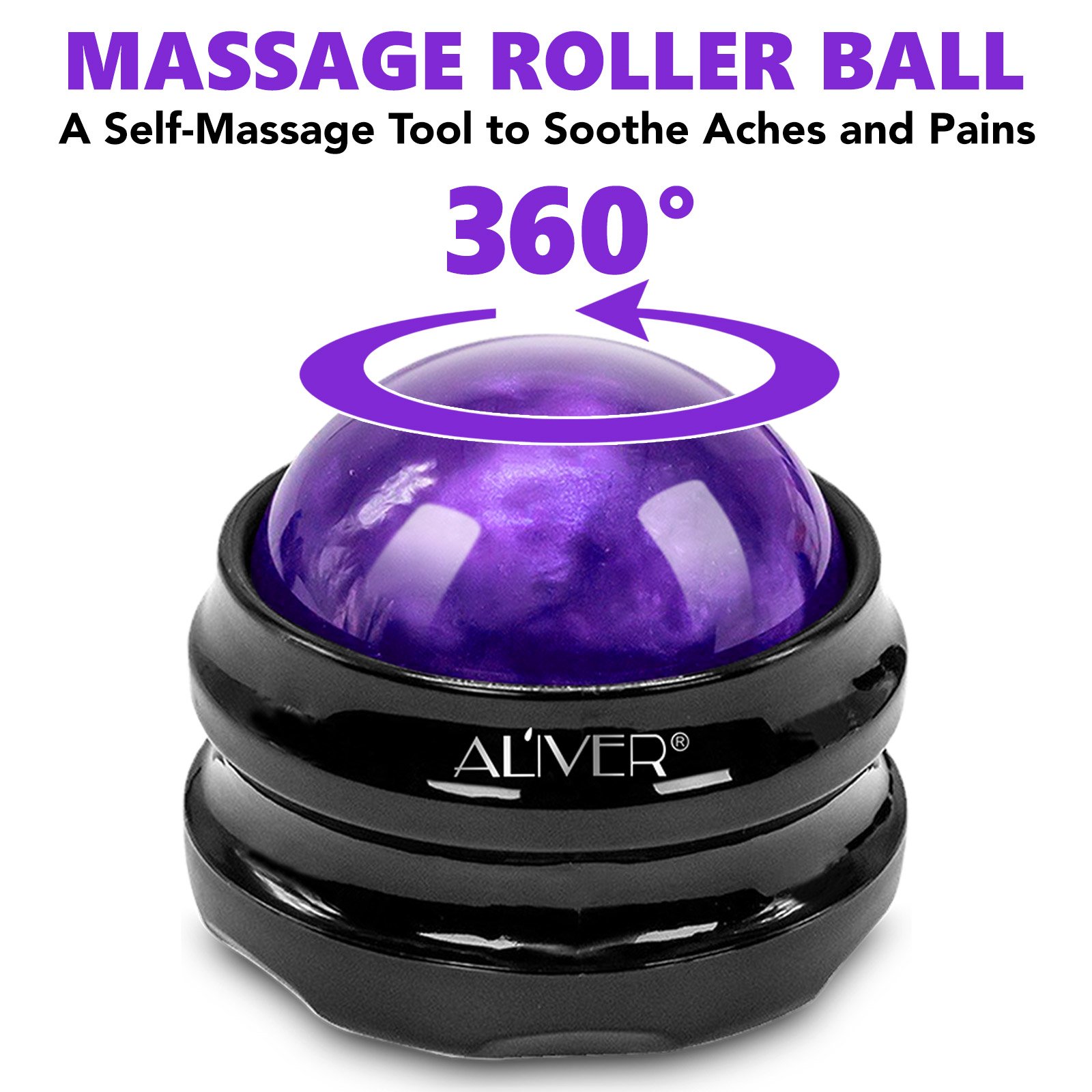 ALIVER Massage Roller Ball for Sore Muscles Shoulders Arms Neck Back Feet Body Deep Tissue Joint Pain Stress Relief