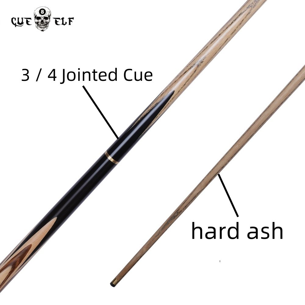 CUEELF Professional Snooker Pool Cue Standards 8.5mm Tip Size Hard Ash 3/4 Jointed Cue High Custom Handmade Sticker