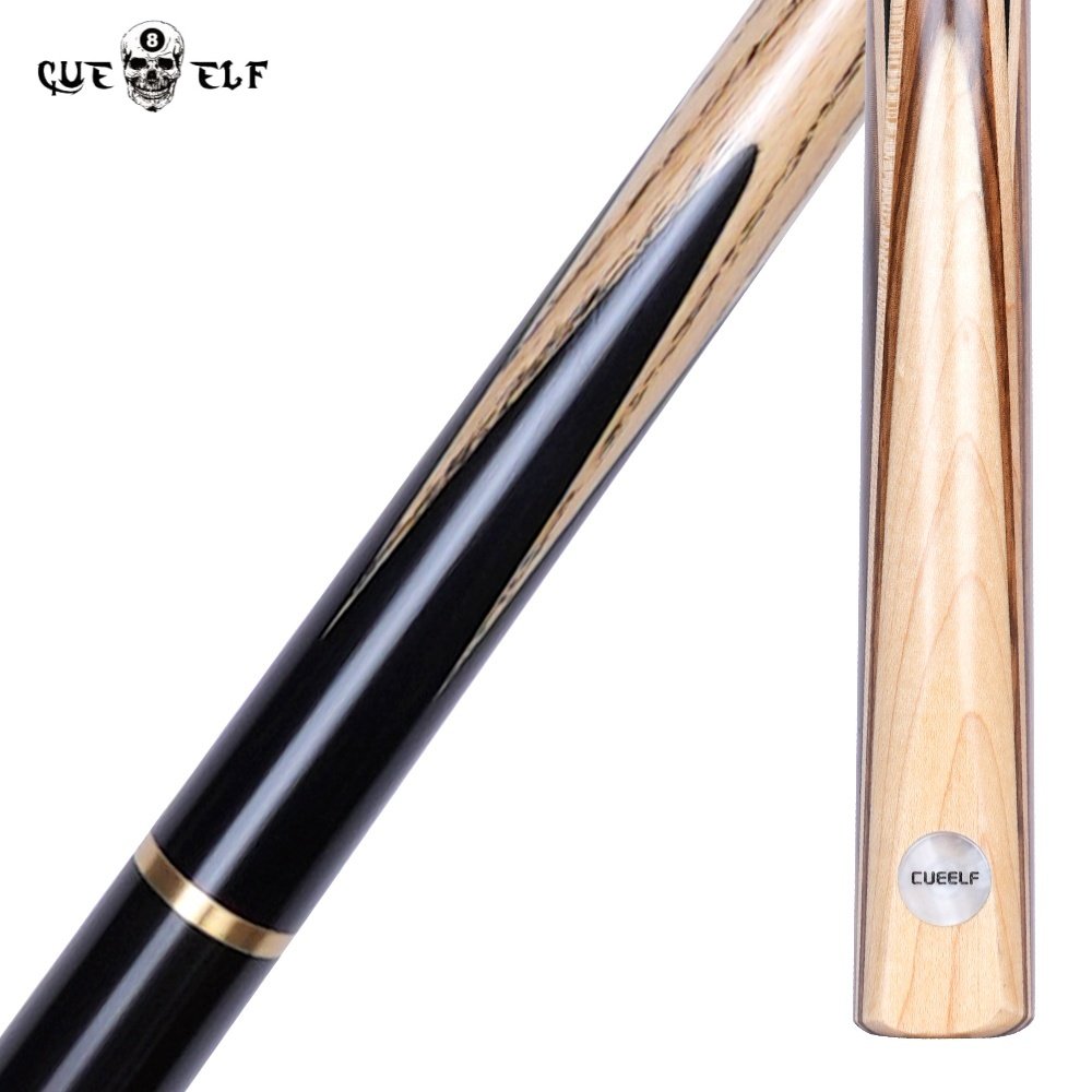 CUEELF Professional Snooker Pool Cue Standards 8.5mm Tip Size Hard Ash 3/4 Jointed Cue High Custom Handmade Sticker