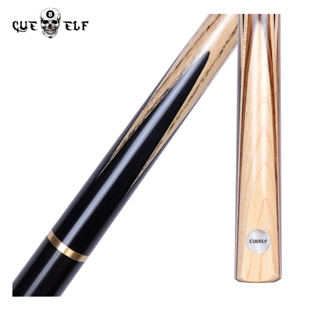 CUEELF Professional Snooker Pool Cue Standards 8.5mm Tip Size Hard Ash 3/4 Jointed Cue High Custom Handmade Sticker