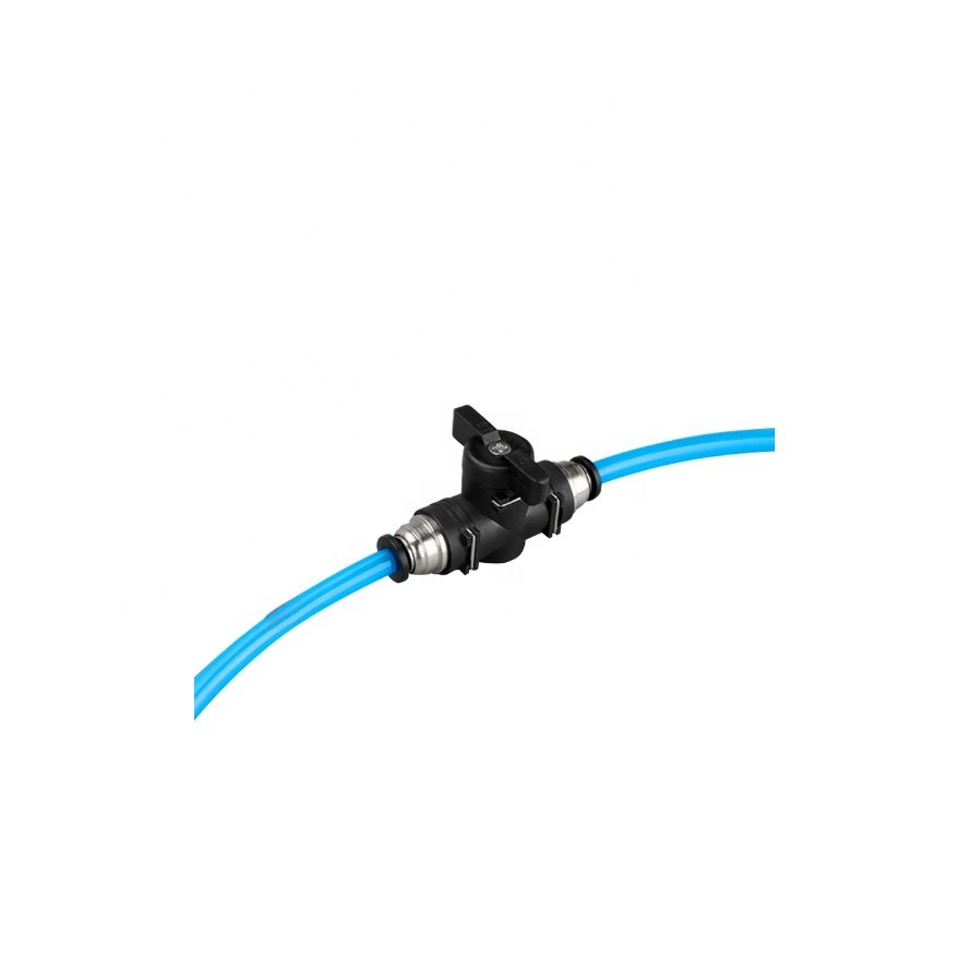 BUC 8mm Pneumatic Push in Quick Joint Connector Hand Valve to Turn Switch Manual Ball Current-limiting