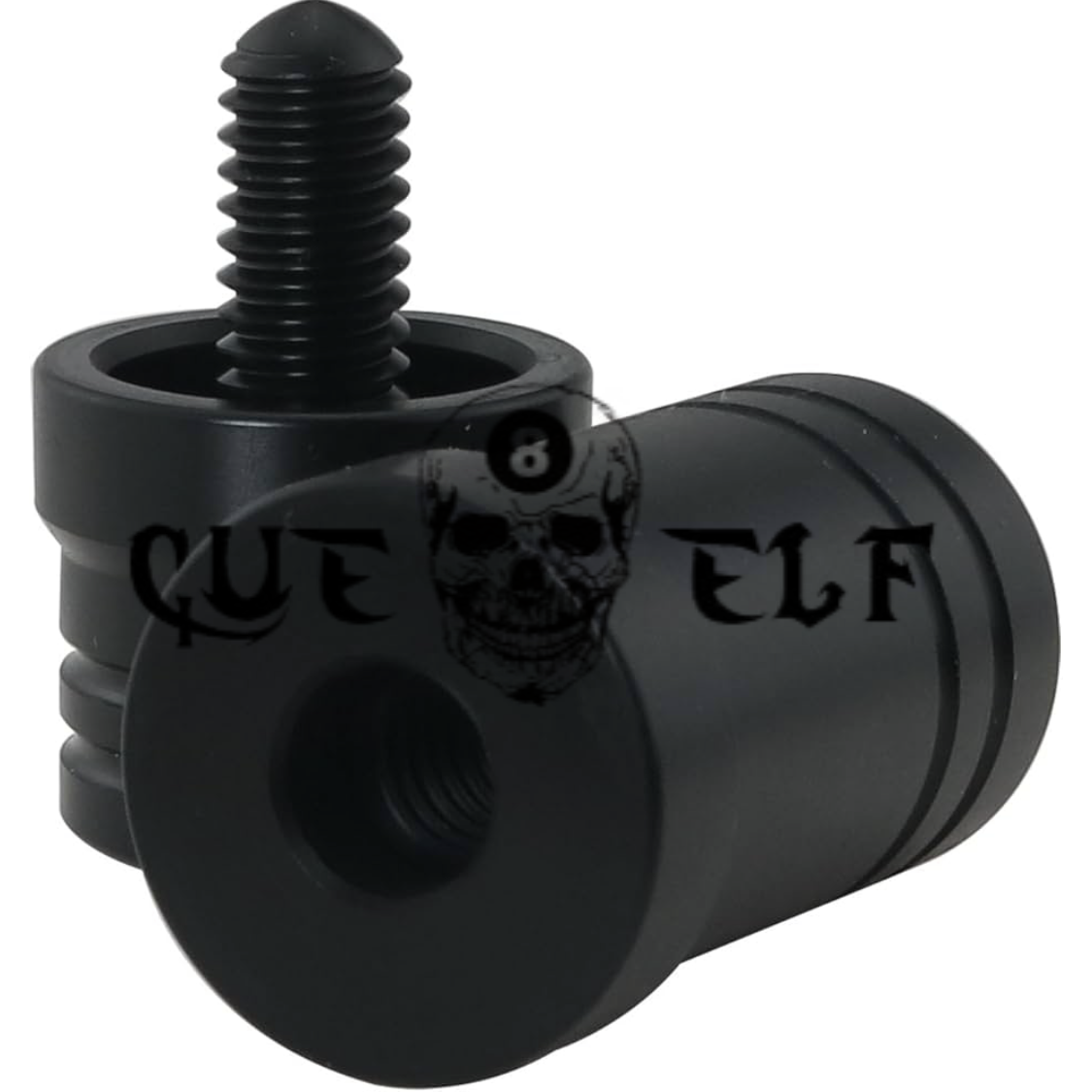 CUEELF Carbon Fiber Radial Joint Protector Black Pool Cue Joint with Carbon Butt Sleeve for Players Billiard Cues