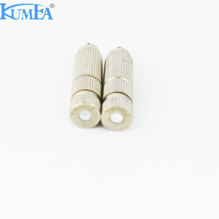 KUMEA Mist Cooling Sprayer High Pressure Brass Nickel Fog Nozzle Cleanable Drip Free Hydroponics Mist Irrigation