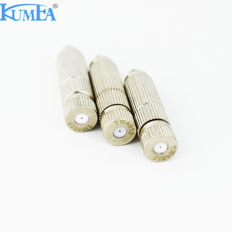 KUMEA Mist Cooling Sprayer High Pressure Brass Nickel Fog Nozzle Cleanable Drip Free Hydroponics Mist Irrigation