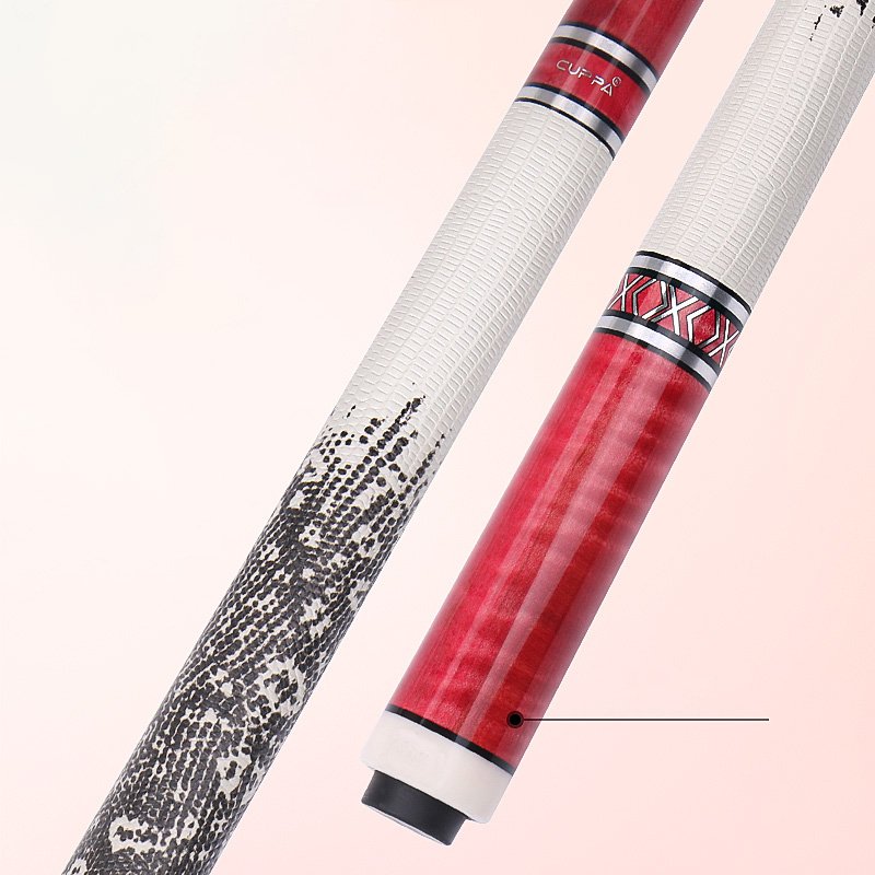 CUPPA Billiard Cue Pool Cue Stick Nine Ball 1/2 Split Cues Radial Pin Joint Leather Grip Maple Shaft Tip Size 12.5mm