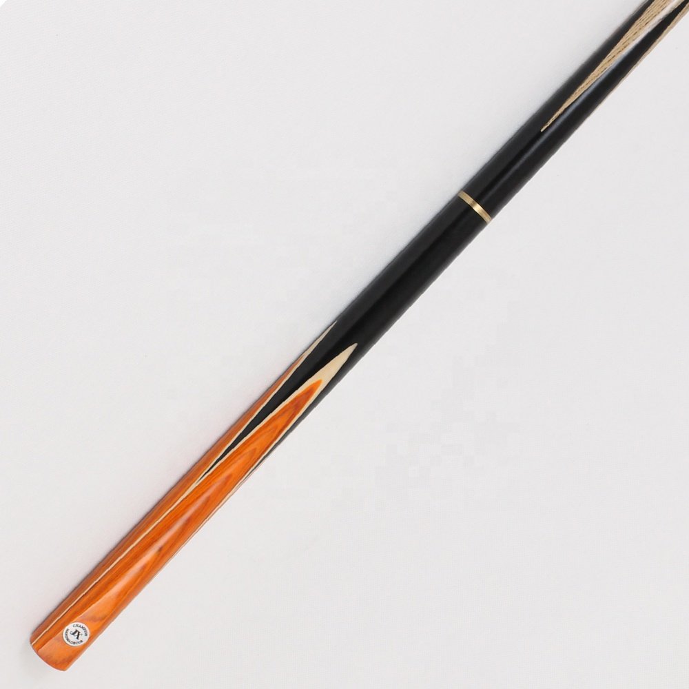 TQG-JX-012 57-Inch White Wax Wood Three-Quarter Single Tip 9.5mm Ebony Butt Stainless Steel Steel 10mm Carom Cue 1pc Snooker Cue