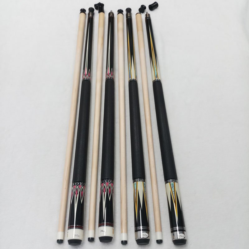 Custom logo 57inch+13mm Tip Size Maple Wood Pool Cue Stick Radial Pin+joint Protectors Billiard Cues Decal Designs for 9 Balls