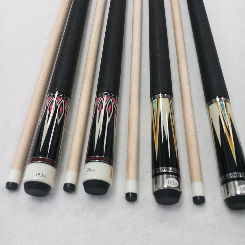 Custom logo 57inch+13mm Tip Size Maple Wood Pool Cue Stick Radial Pin+joint Protectors Billiard Cues Decal Designs for 9 Balls
