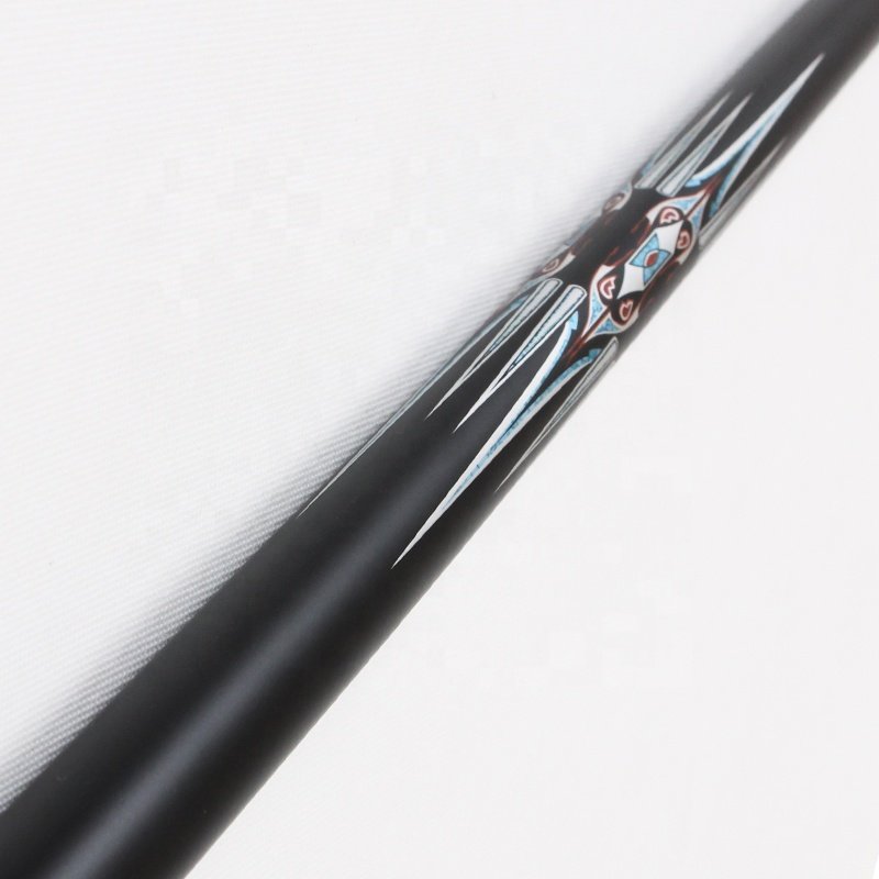 TQG-JX-036 Bestselling 57-Inch Black Ash Fiberglass Billiards Rod Carbon Butt Sleeve 10mm Snooker Cue Steel 13mm Top Carom Cue