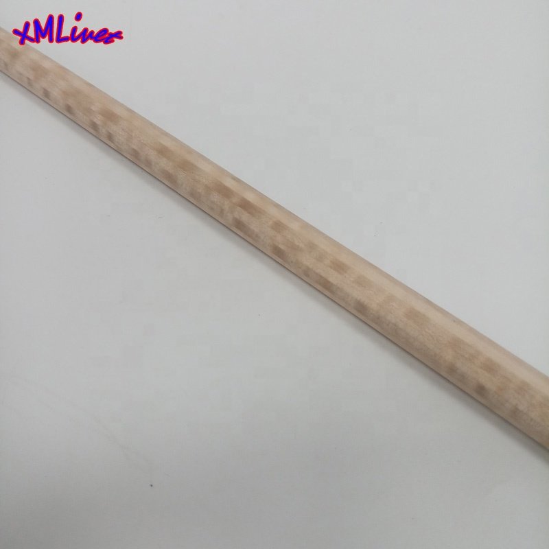 Xmlivet Korea Style 12mm Carom Cue Shaft 12pcs Tiger Maple Laminated Wood Cue Shaft with Carbon Tube Inside+metal Inlay Ring