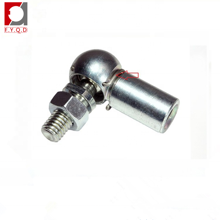 White Zinc Plated CS8-CS19 Series 45# Steel Ball and Socket Joint End Fitting