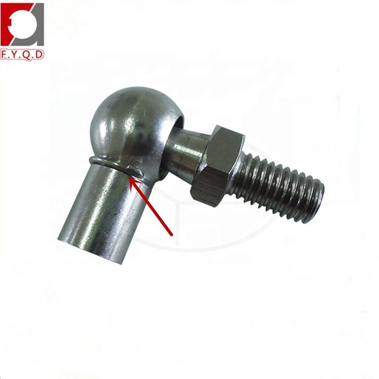 White Zinc Plated CS8-CS19 Series 45# Steel Ball and Socket Joint End Fitting
