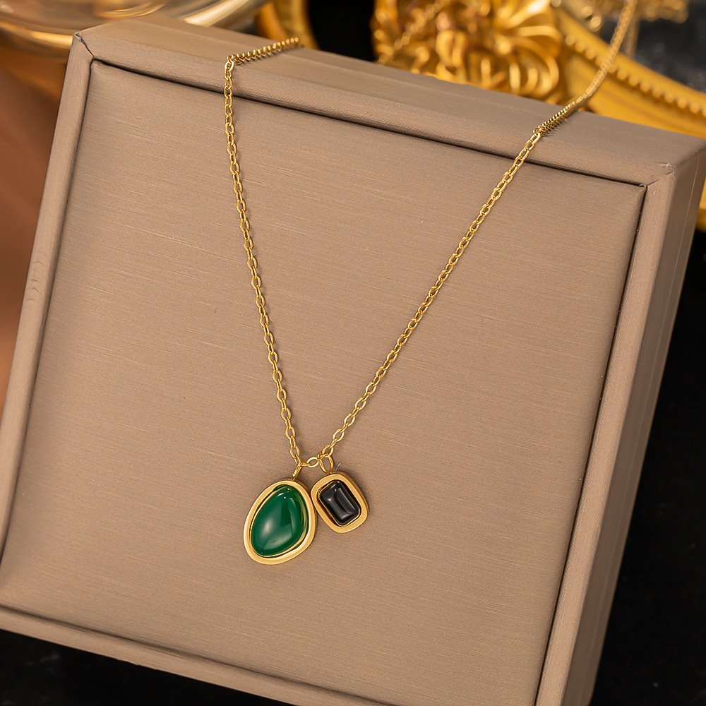 Wholesale Women's Accessories Joyeria En Stainless Steel Non Tarnish Hypoallergenic Bijoux Femme Gold Plated Jewelry Necklaces