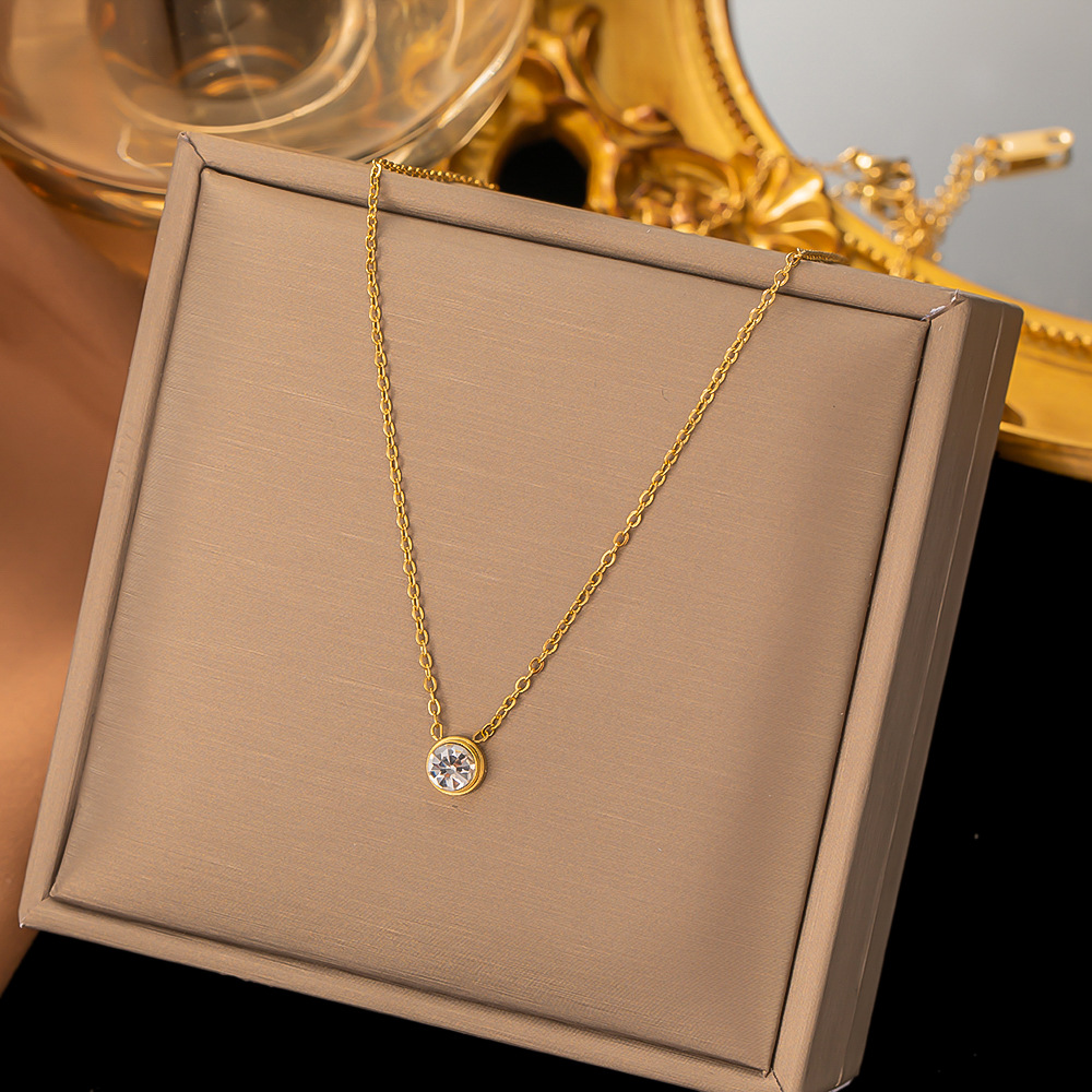 Wholesale Women's Accessories Joyeria En Stainless Steel Non Tarnish Hypoallergenic Bijoux Femme Gold Plated Jewelry Necklaces