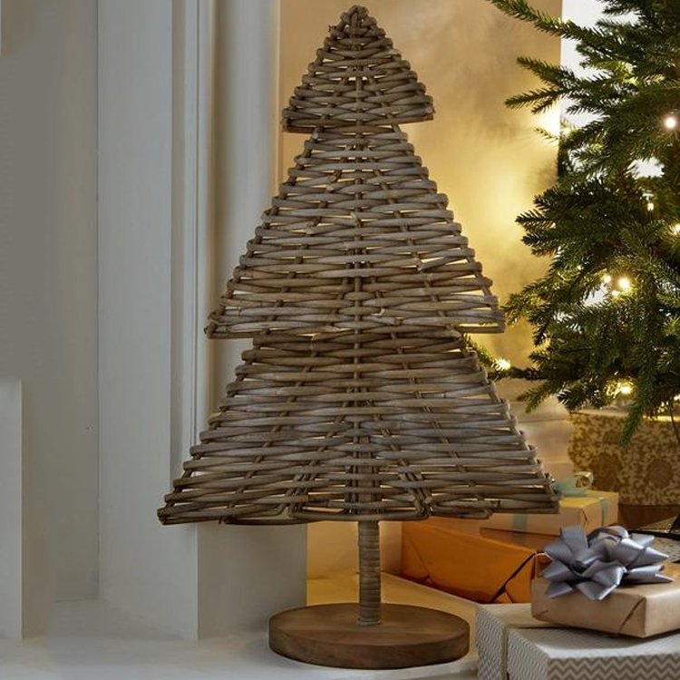 Elegant Style Christmas Tree for Christmas Decorations Made of Rattan Mix Wood Unique Shape Wholesale