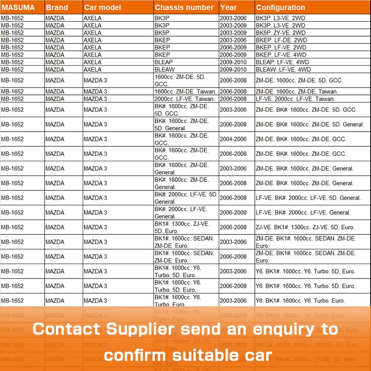 MB-1652 MASUMA Auto Accessories Suspension Systems Car Repair Ball Joint 43330-19115 -09070 -09090 -09230 Ball Joint