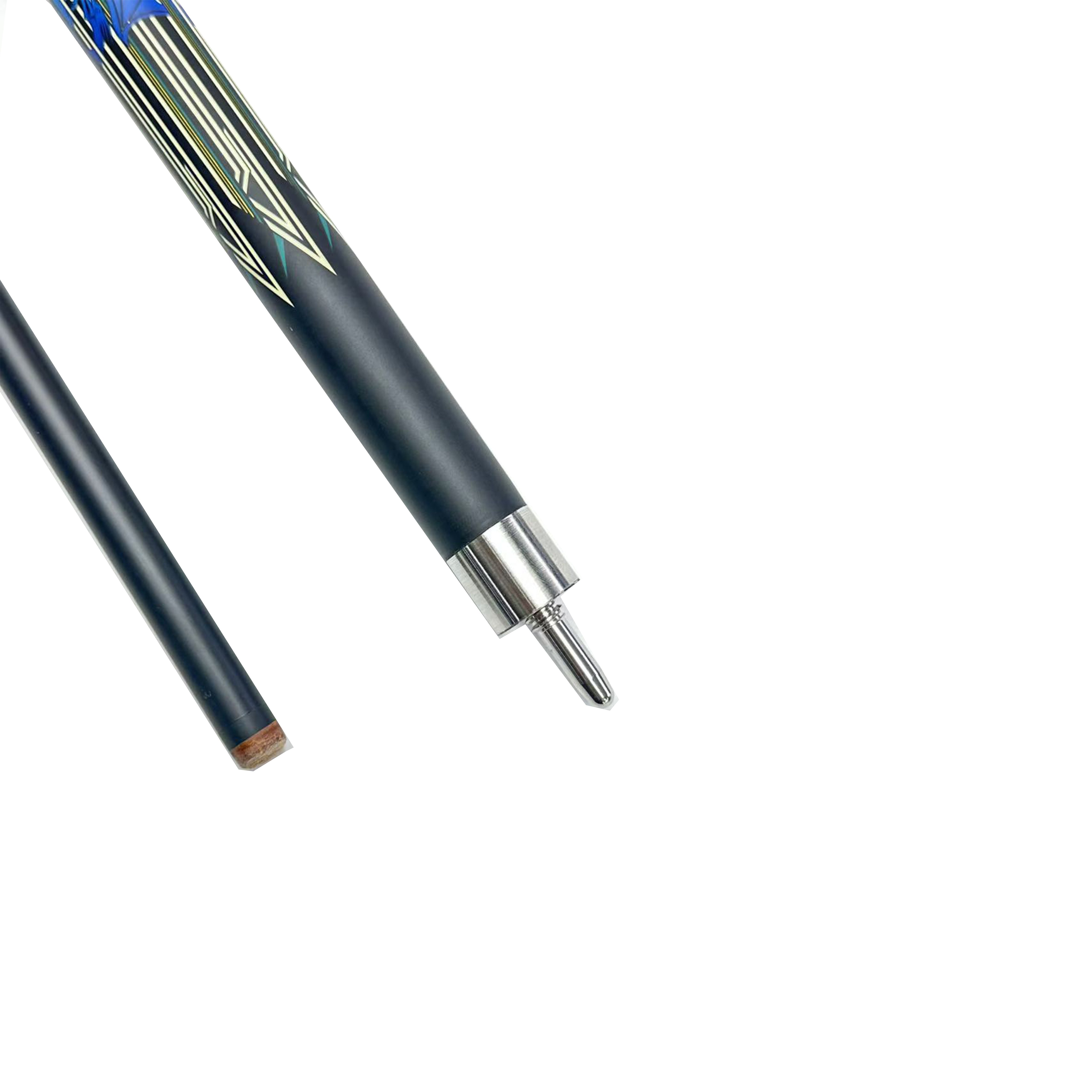 High Quality Chinese 1/2 Carbon Fiber Pool Cue Stick 12.5mm/13mm Size Printed Grip Steel Extension Directly Manufactured