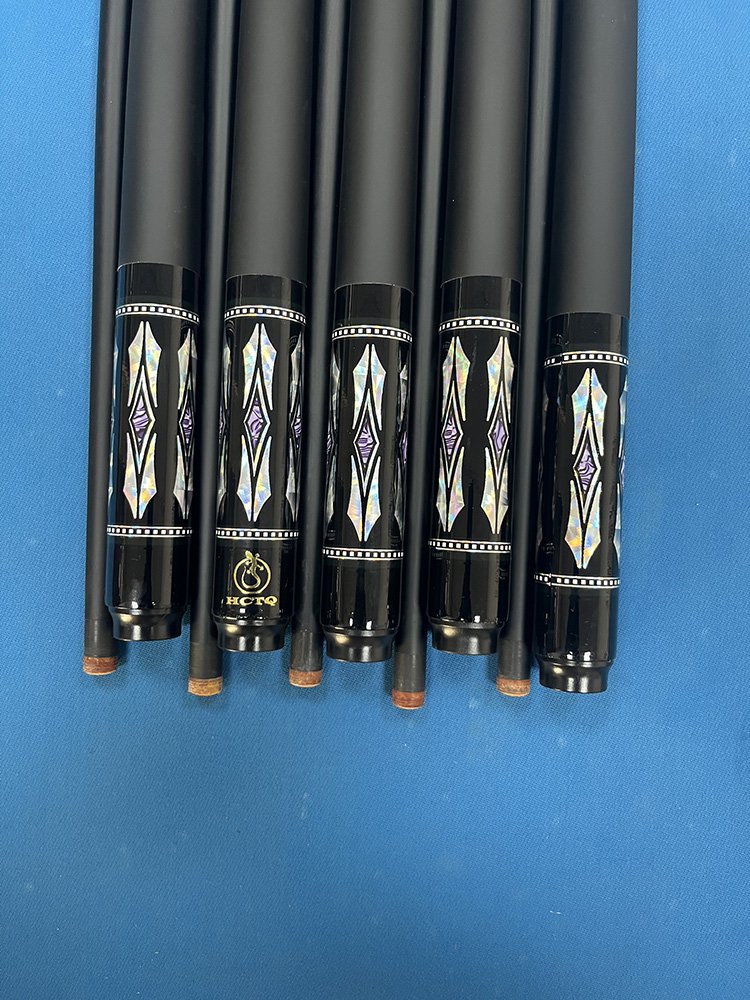HCTQ Billiard Cue Sticks Manufacturers in 13mm Shaft Center Joint Billiard Cue 1/2 Split Carbon Fiber Pool Cue