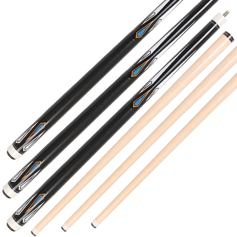 TQG-SX-072 High Quality 1/2 Joint Leather Pool Billiard Cue Hot Sale Stick Grip Accessories Maple Butt Snooker Billiard Cues