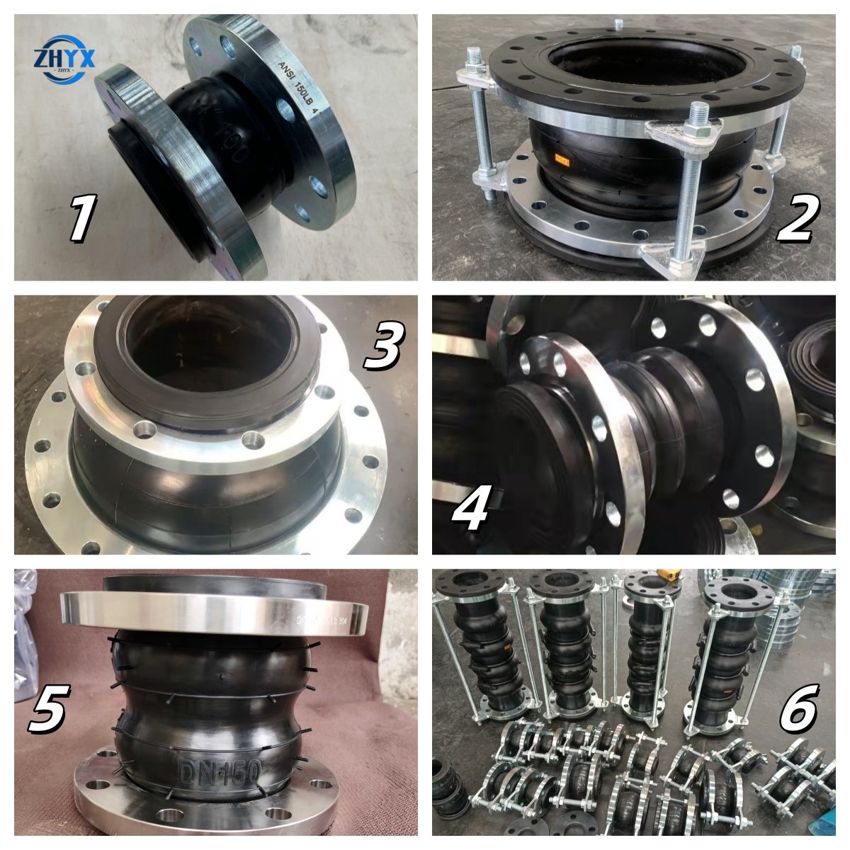 DN100 Double Sphere Flanged End JIS 10K EPDM Bellows Flexible Rubber Expansion Joints for Water,ISO 9001Certificate