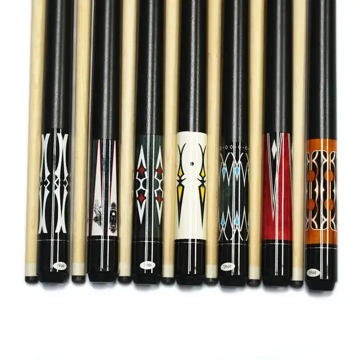 1/2 Jointed Carbon Fiber Pool Cue Sticks with Rubber Grip for American Nine-Ball Snooker 13mm Tip Table Game