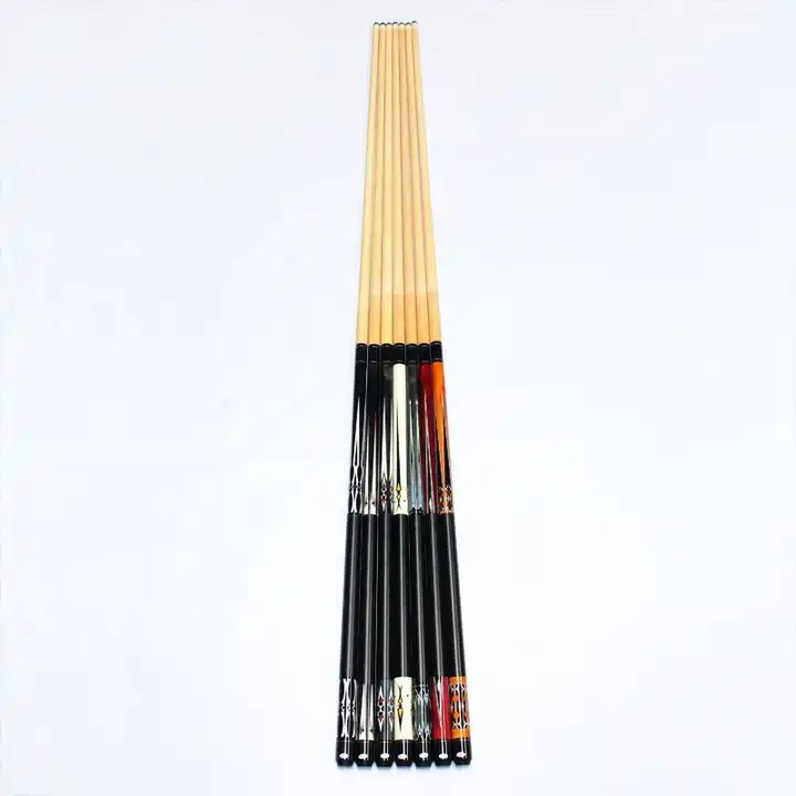 1/2 Jointed Carbon Fiber Pool Cue Sticks with Rubber Grip for American Nine-Ball Snooker 13mm Tip Table Game
