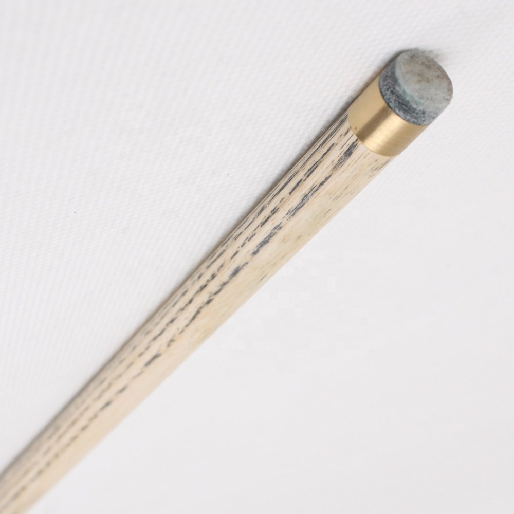 TQG-JX-009 57\" Ash Tip 9.5mm White Wax Wood Dyed Ebony Stick Three-Quarters Brass Handmade Butt Steel Joint Pool Snooker Cue