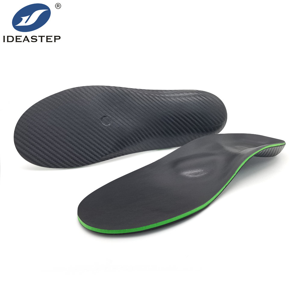 Custom Logo Heat Moldable Shock Absorbing Leather Top Cover and CR Foam Cushion Sports Orthotic Shoes Insoles