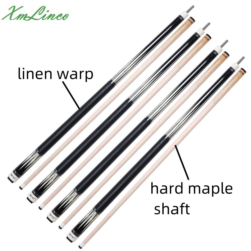 Xmlinco High Technology Billiard Pool Cue Professional 12.5mm Tip Size Hard Maple Shaft Linen Warp
